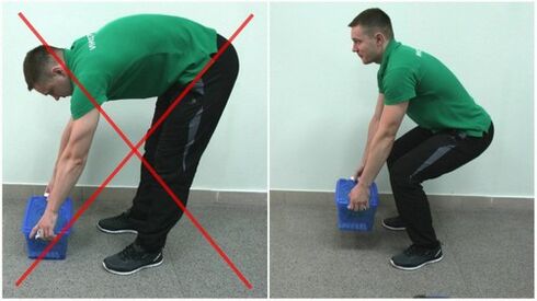 Como levantar pesas correctamente para evitar a dor lumbar